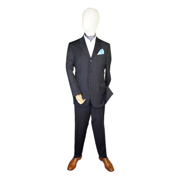 COPPLEY 41R 34W CHARCOAL GRAY PINSTRIPE SUIT
